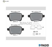 PAGID T2703N Brake pad set