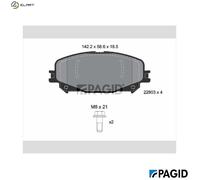 PAGID T2711N Brake pad set