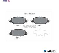 BRAKE PAD SET DISC BRAKE T2739N FOR HONDA LFB1/LFB2 2.0L L15BY/L15BE 1.5L 4cyl