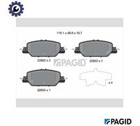 BRAKE PAD SET DISC BRAKE T2739N FOR HONDA LFB1/LFB2 2.0L L15BY/L15BE 1.5L 4cyl