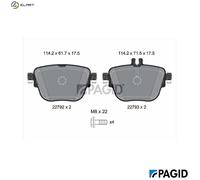 BRAKE PAD SET DISC BRAKE T2748N FOR MERCEDES-BENZ E-CLASS/All-Terrain/T-Model