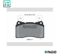 PAGID T2765N Brake pad set