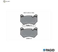 BRAKE PAD SET DISC BRAKE T2775N FOR AUDI Q5/Sportback/Van DYYA/DTNA/DTPA 2.0L Q5