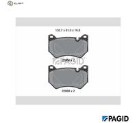 BRAKE PAD SET DISC BRAKE T2775N FOR AUDI Q5/Sportback/Van DYYA/DTNA/DTPA 2.0L Q5