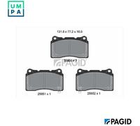 PAGID T2779N Brake pad set