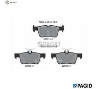 BRAKE PAD SET DISC BRAKE T2796N FOR FORD MONDEO/V/Turnier/Hatchback FOCUS/IV