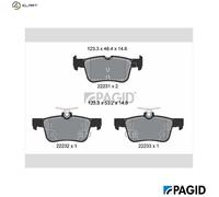 PAGID T2796N Brake pad set