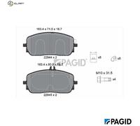 PAGID T2799N Brake pad set