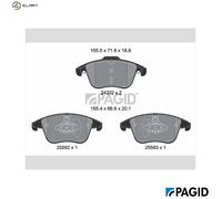 BRAKE PAD SET DISC BRAKE T2801N FOR FORD MONDEO/V/Turnier/Hatchback M1CB 1.0L