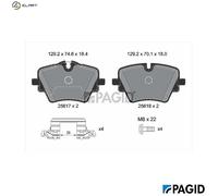 PAGID T2820N Brake pad set