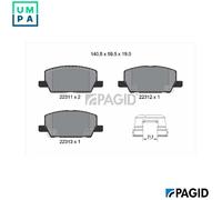 PAGID T2825N Brake pad set