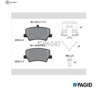 PAGID T2826N Brake pad set