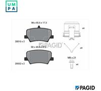 PAGID T2826N Brake pad set
