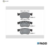 PAGID T2831N Brake pad set