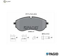 PAGID T2835N Brake pad set