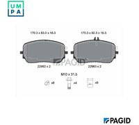 PAGID T2842N Brake pad set