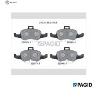 PAGID T2843N Brake pad set