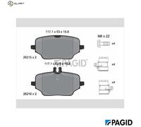 PAGID T2859N Brake pad set
