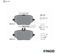 PAGID T2859N Brake pad set