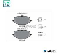 BRAKE PAD SET DISC BRAKE T2874N FOR MERCEDES-BENZ M 274.920OM 654.920 2.0L 4cyl