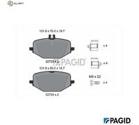 BRAKE PAD SET DISC BRAKE T2874N FOR MERCEDES-BENZ M 274.920OM 654.920 2.0L 4cyl