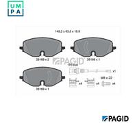 BRAKE PAD SET DISC BRAKE T2892N FOR SKODA OCTAVIA/IV/Combi VW GOLF/VIII SEAT