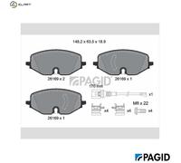PAGID T2892N Brake pad set