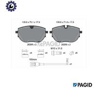 PAGID T2893N Brake pad set