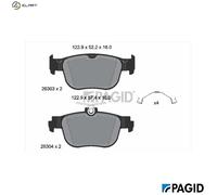 PAGID T2904N Brake pad set