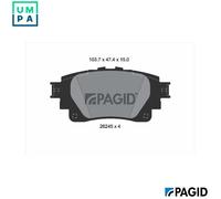 PAGID T2907N Brake pad set