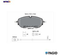BRAKE PAD SET DISC BRAKE T2919N FOR SKODA ENYAQ/iV/SUV ELROQ VW ID.5 ID.4
