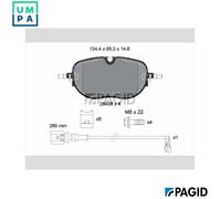 BRAKE PAD SET DISC BRAKE T2920N FOR VW CUPRA