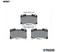 BRAKE PAD SET DISC BRAKE T2922N FOR TOYOTA G16E-GTS 1.6L 3cyl YARIS