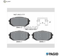PAGID T2934N Brake pad set