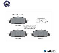 BRAKE PAD SET DISC BRAKE T2950N FOR HONDA e CIVIC/XI/Hatchback LFC1 2.0L 4cyl