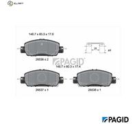 BRAKE PAD SET DISC BRAKE T2950N FOR HONDA e CIVIC/XI/Hatchback LFC1 2.0L 4cyl