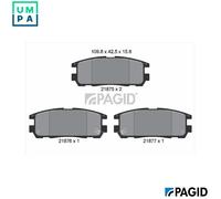 PAGID T3034N Brake pad set
