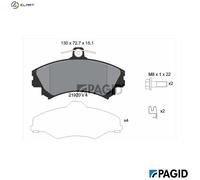 PAGID T3040N Brake pad set