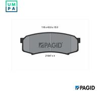 PAGID T3064N Brake pad set
