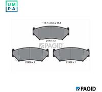 PAGID T3081N Brake pad set