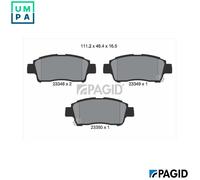 PAGID T3098N Brake pad set