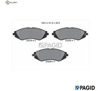 PAGID T3106N Brake pad set