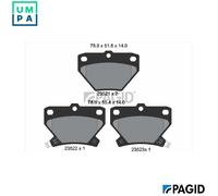 PAGID T3117N Brake pad set