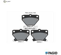 PAGID T3117N Brake pad set