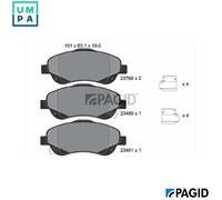 BRAKE PAD SET DISC BRAKE T3129N FOR TOYOTA 1ZZ-FE 1.8L 2AD-FHV/FTV 2.2L 4cyl