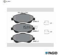 BRAKE PAD SET DISC BRAKE T3129N FOR TOYOTA 1ZZ-FE 1.8L 2AD-FHV/FTV 2.2L 4cyl