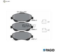 BRAKE PAD SET DISC BRAKE T3129N FOR TOYOTA 1ZZ-FE 1.8L 2AD-FHV/FTV 2.2L 4cyl