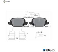 PAGID T3136N Brake pad set