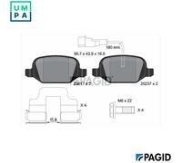 PAGID T3136N Brake pad set