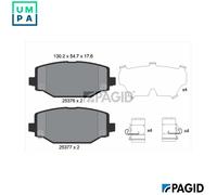 BRAKE PAD SET DISC BRAKE T3145N FOR VW DODGE FIAT LANCIA CHRYSLER
